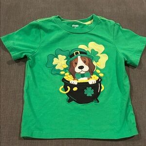 GYMBOREE St Patricksday T-Shirt Dog in pot of gold Toddler 3T